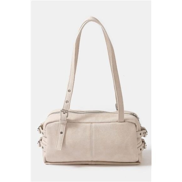 Fame Multi Grommet Belt Strap Rustic Rectangular Hand‎ Bag - Picture 1 of 3